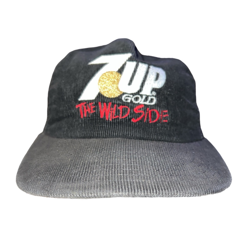 🟣 Corduroy 7-Up Gold "Wild Side" Adjustable Snap Back Hat Adult One Size🦎🌵
